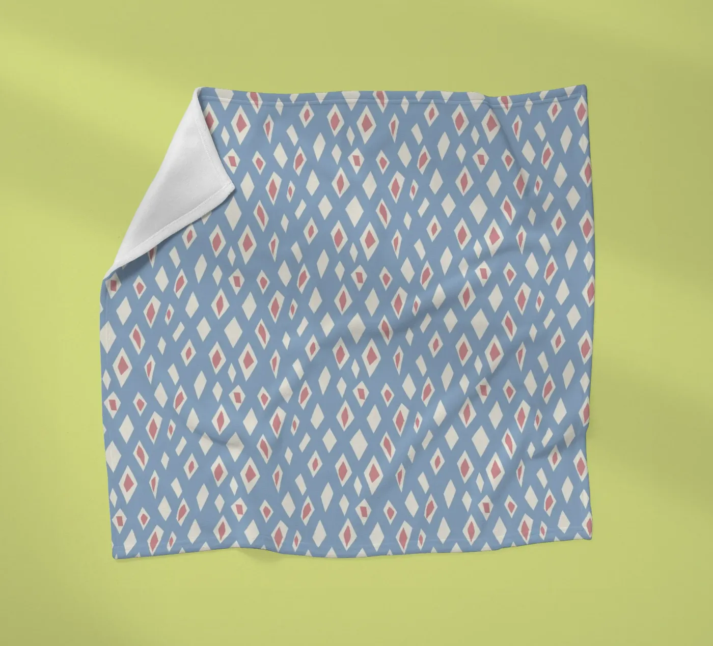 Diamond and ruby seamless pattern fleece blanket by Little Dean