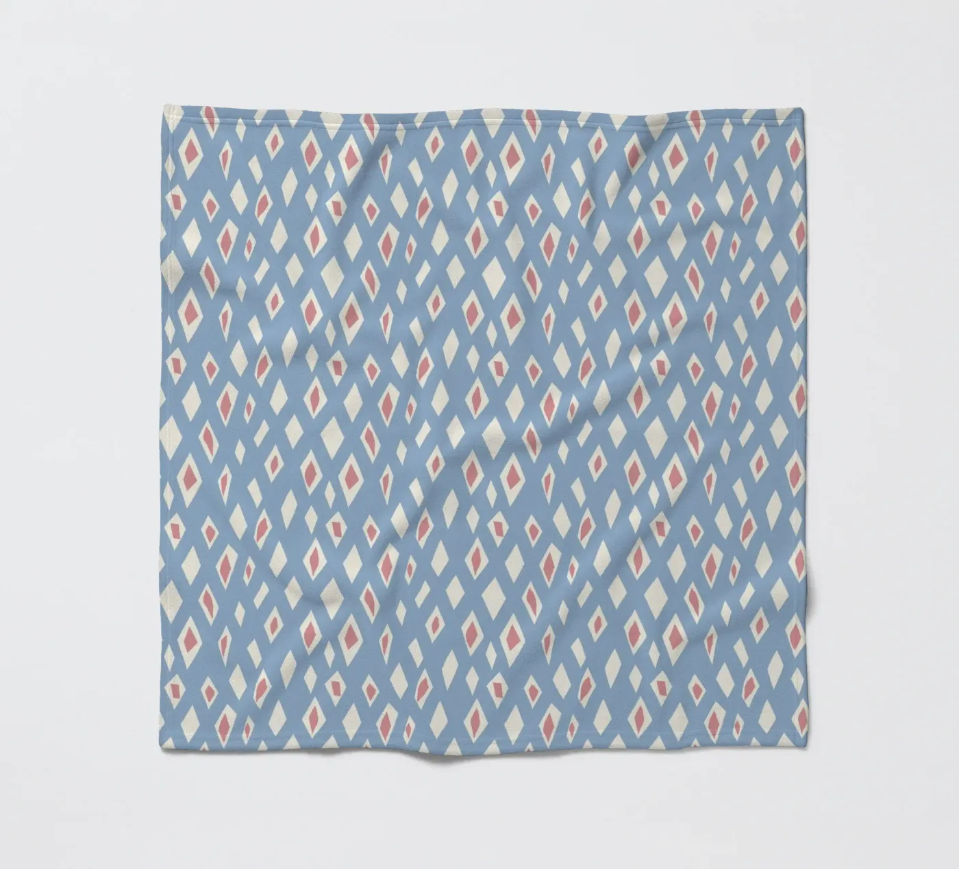 Diamond and ruby seamless pattern fleece blanket by Little Dean