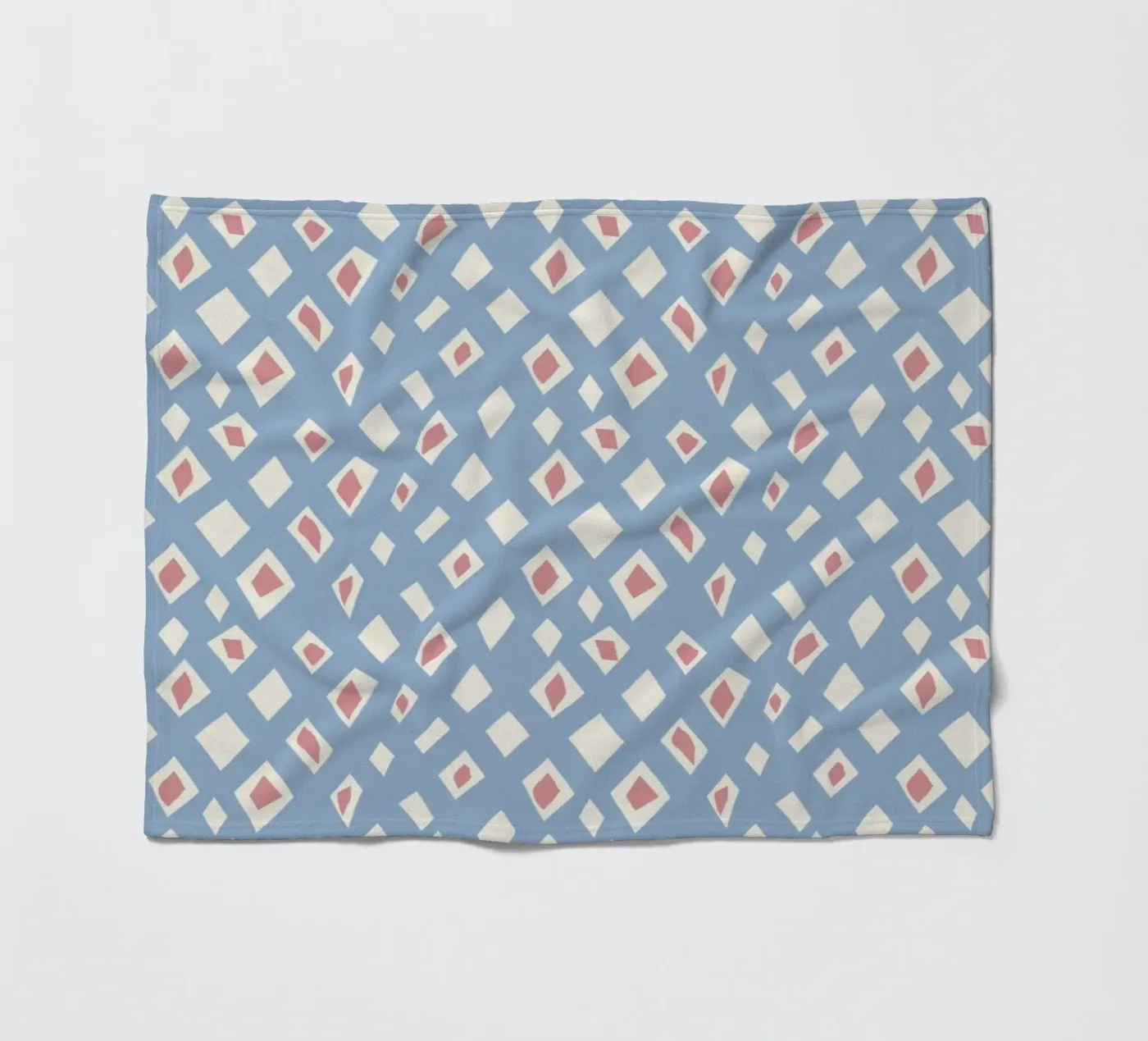 Diamond and ruby seamless pattern fleece blanket by Little Dean