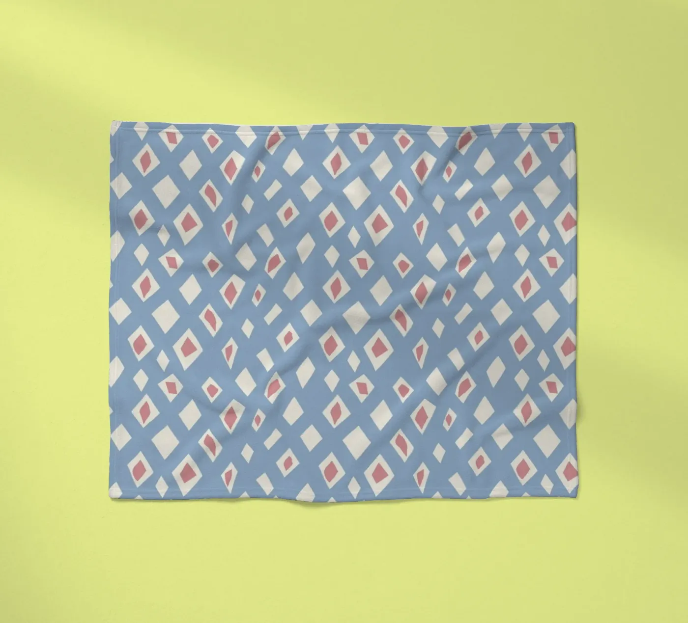 Diamond and ruby seamless pattern fleece blanket by Little Dean