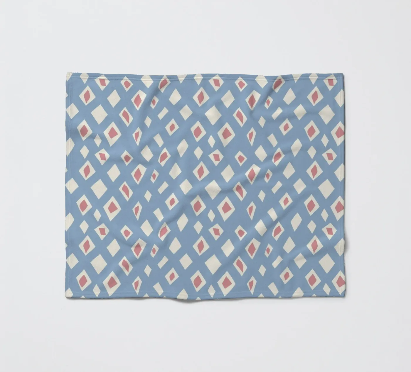 Diamond and ruby seamless pattern fleece blanket by Little Dean