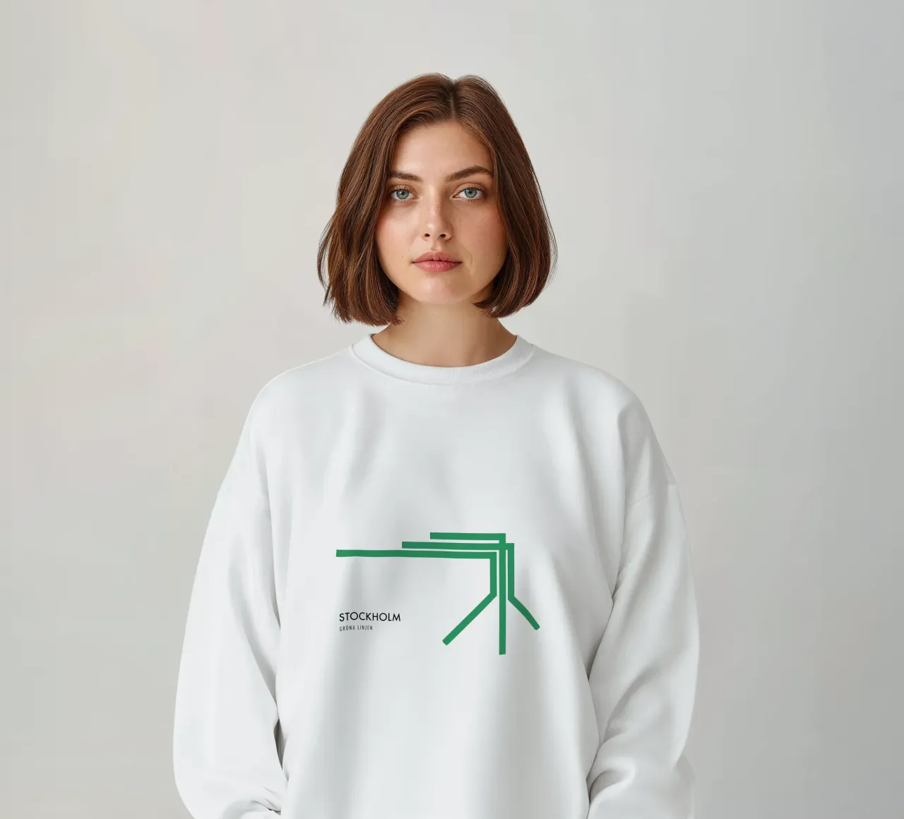 Metro Art – Gröna Linjen Edition felpa da SMPLE
