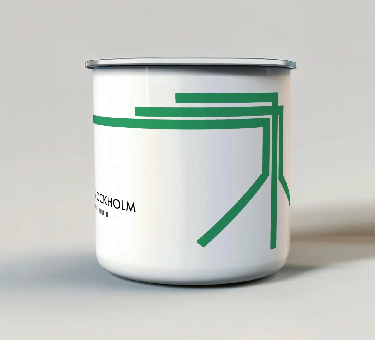 Metro Art – Gröna Linjen Edition tazza in smalto da SMPLE