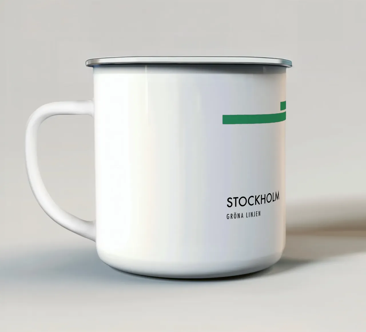 Metro Art – Gröna Linjen Edition tazza in smalto da SMPLE