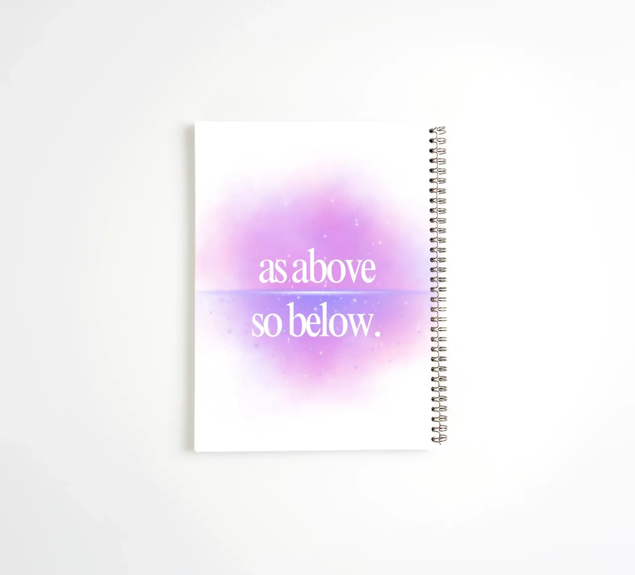 as above so below spiral notebook by Ambition Wall
