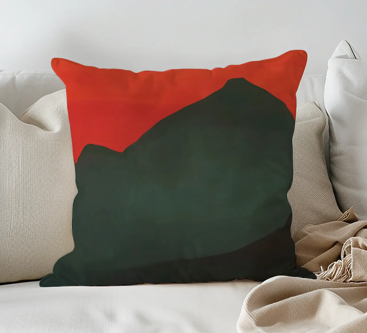 Paesaggio in difficoltà 02 cuscino da Little Dean