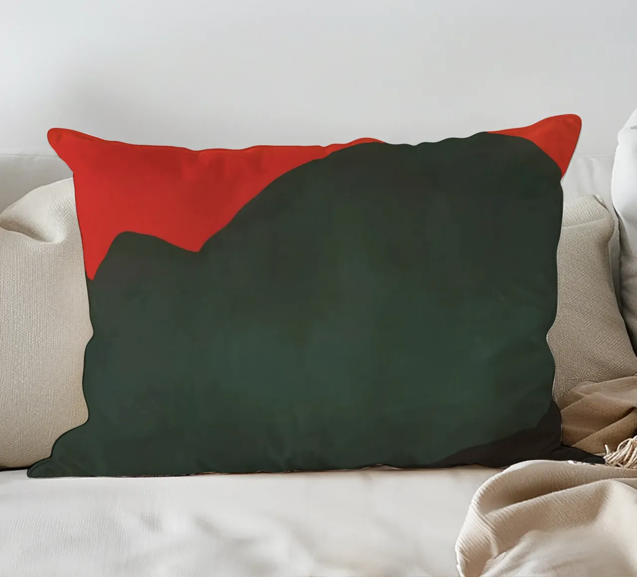 Paesaggio in difficoltà 02 cuscino da Little Dean