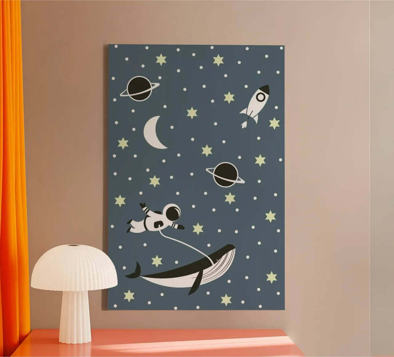 Astronaut tela con Cornice a cassetta da Sabrina Ziegenhorn