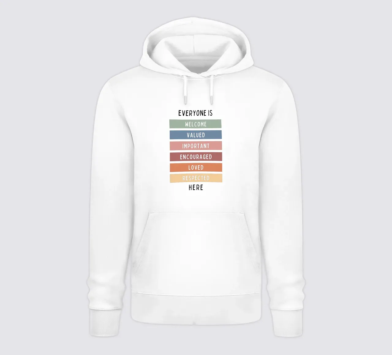 Tutti sono benvenuti qui V1 felpa con cappuccio da heatherloulin