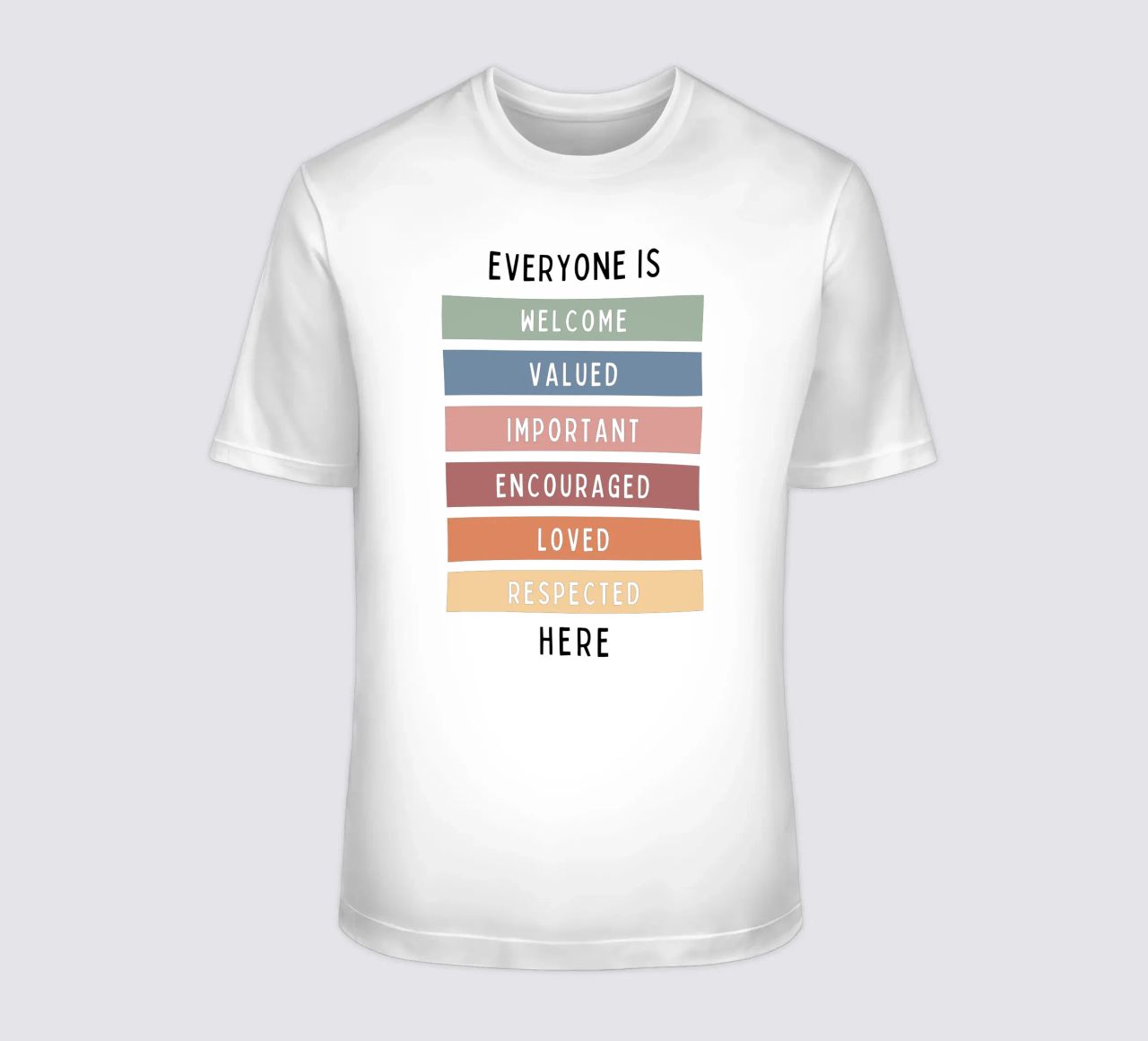 Tout le monde est le bienvenu ici V1 t-shirt de heatherloulin