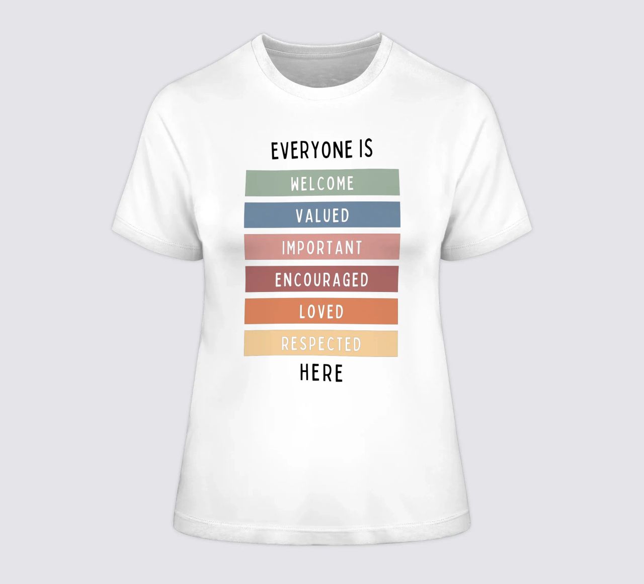 Tout le monde est le bienvenu ici V1 t-shirt ajusté pour femmes de heatherloulin