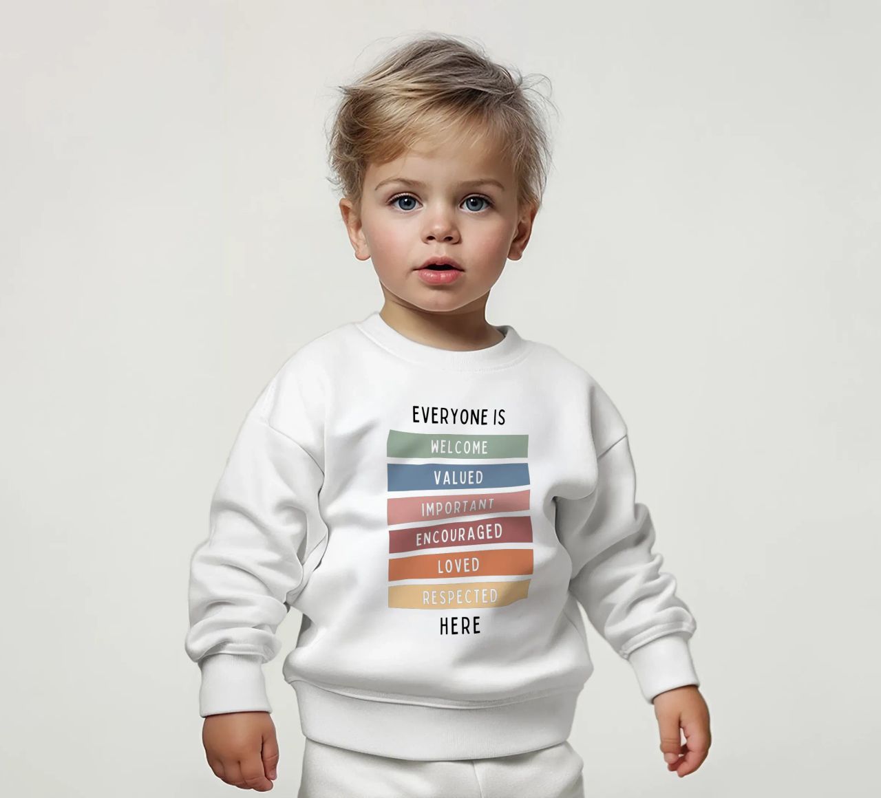 Tout le monde est le bienvenu ici V1 sweat pour bébé de heatherloulin
