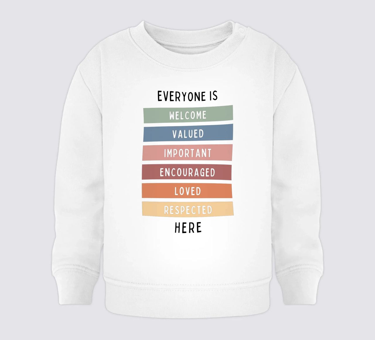 Tout le monde est le bienvenu ici V1 sweat pour bébé de heatherloulin