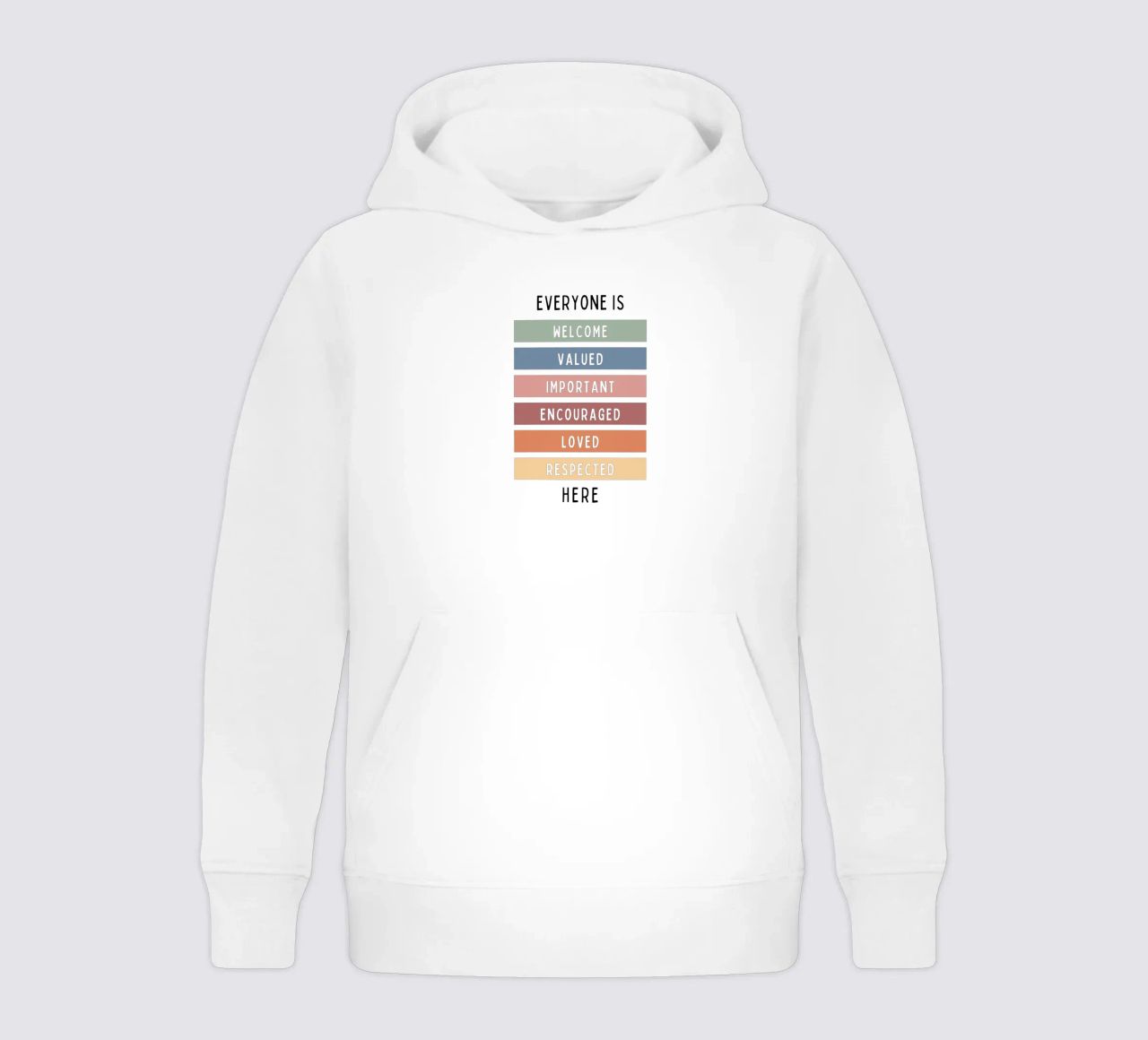 Tout le monde est le bienvenu ici V1 sweat à capuche enfant de heatherloulin