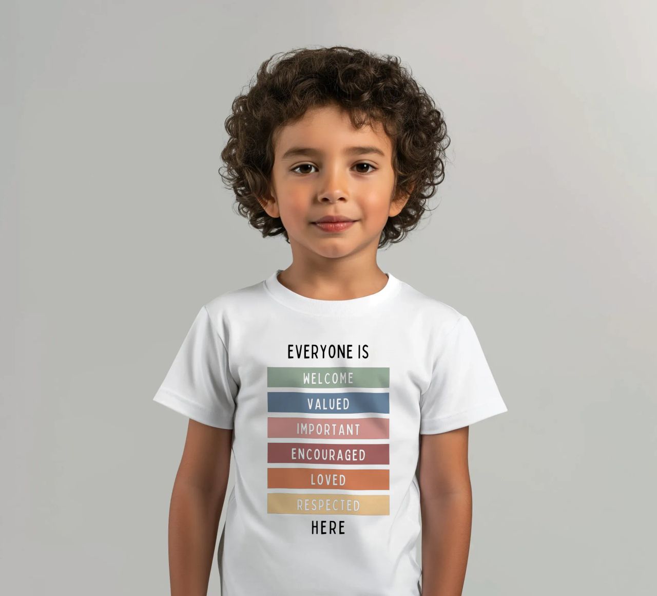 Tout le monde est le bienvenu ici V1 t-shirt enfant de heatherloulin