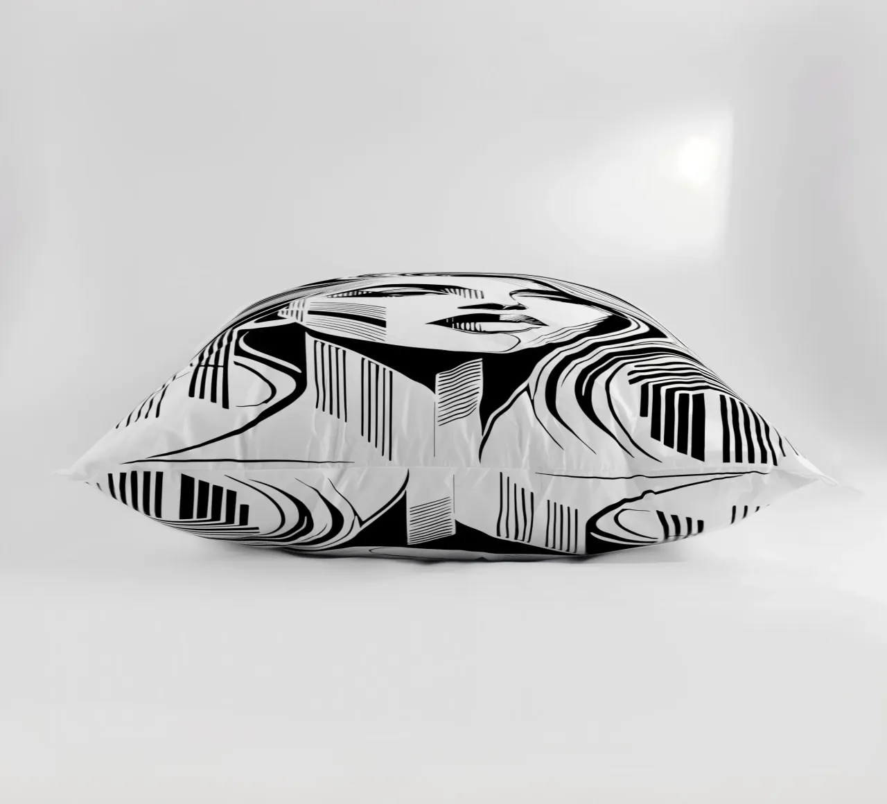 Bianco e nero arte design donna simmetria estetica cuscino da Mohs