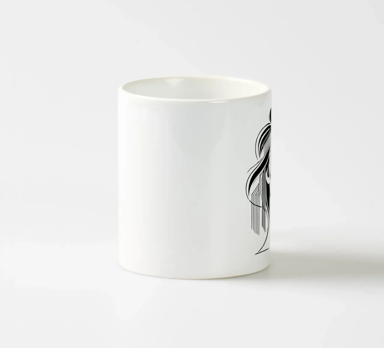 Bianco e nero arte design donna simmetria estetica tazza in ceramica da Mohs