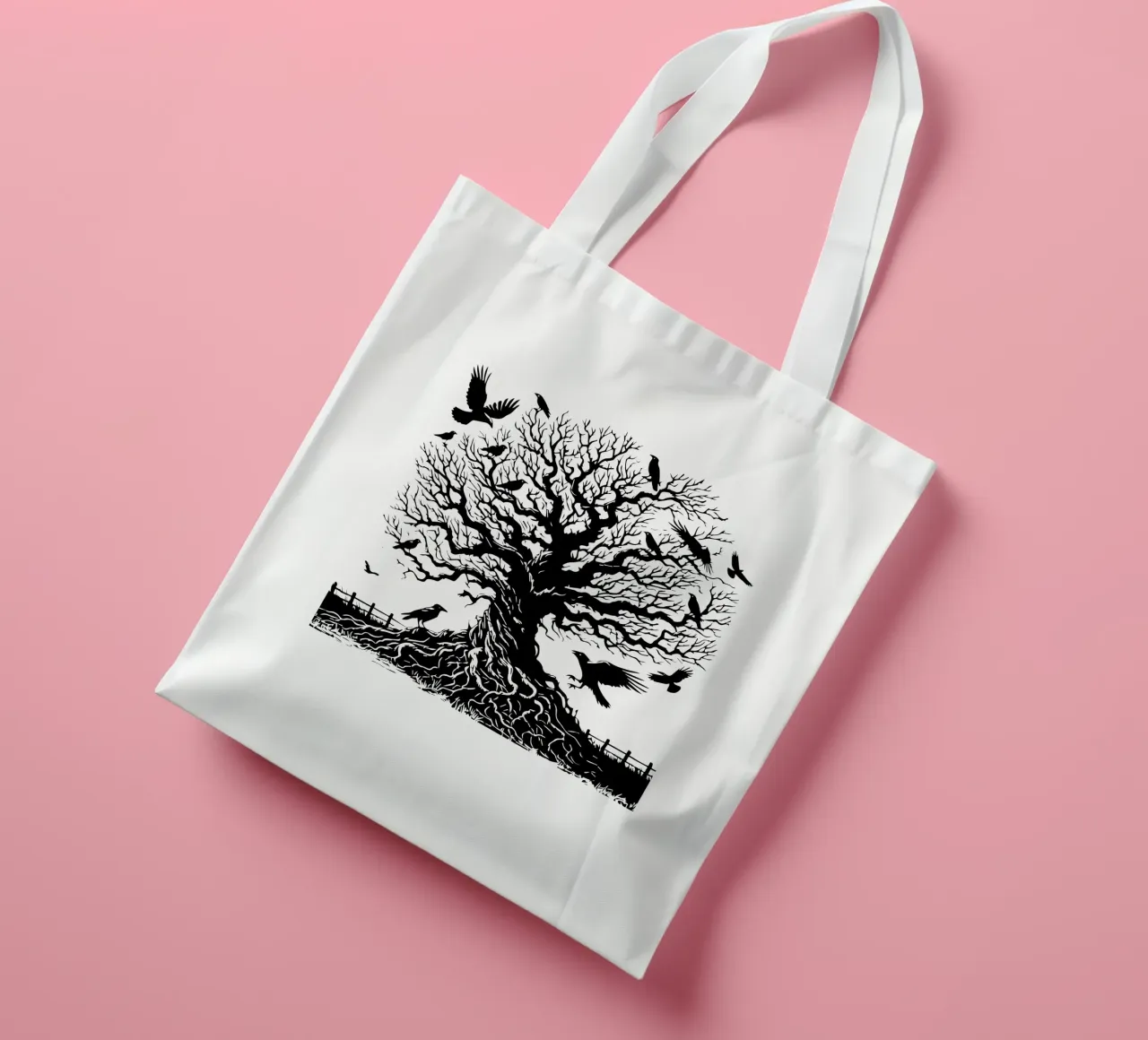 L'albero dei corvi borsa in juta da Mohs
