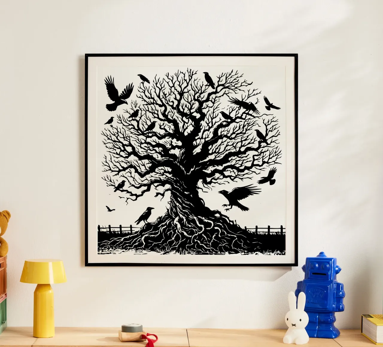 L'albero dei corvi carta hahnemühle da Mohs