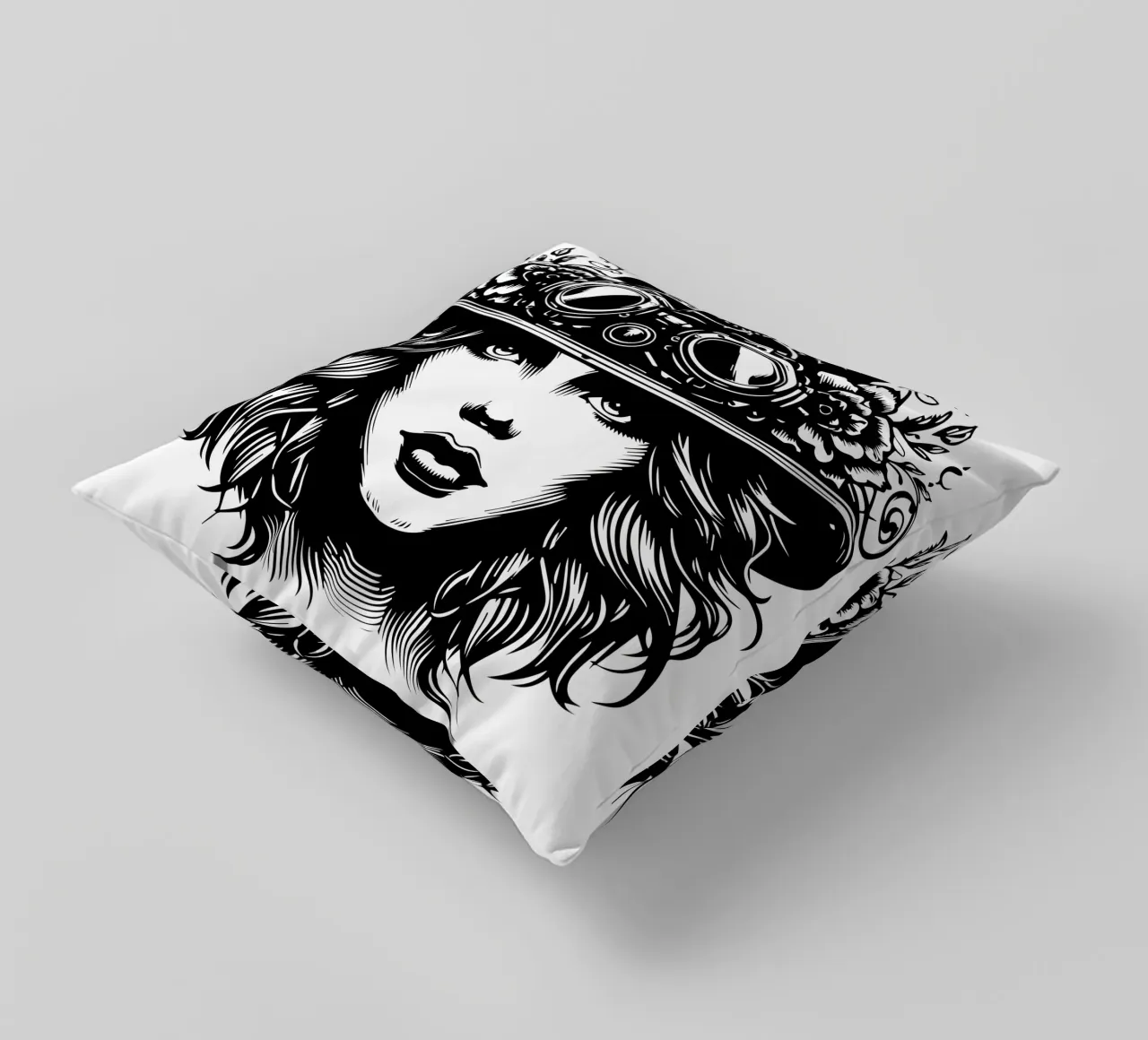 Ragazza steampunk cuscino da Mohs