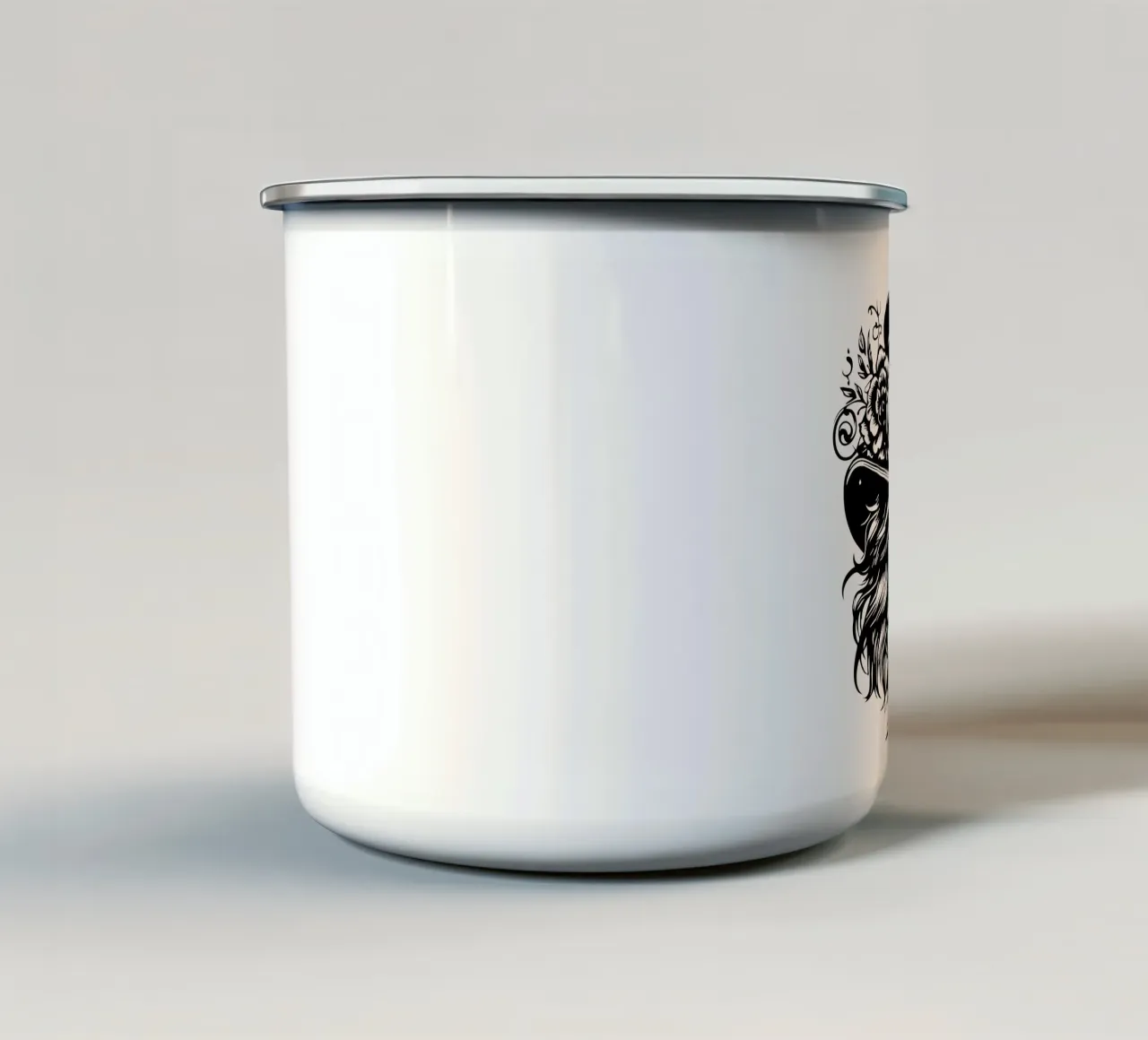 Ragazza steampunk tazza in smalto da Mohs