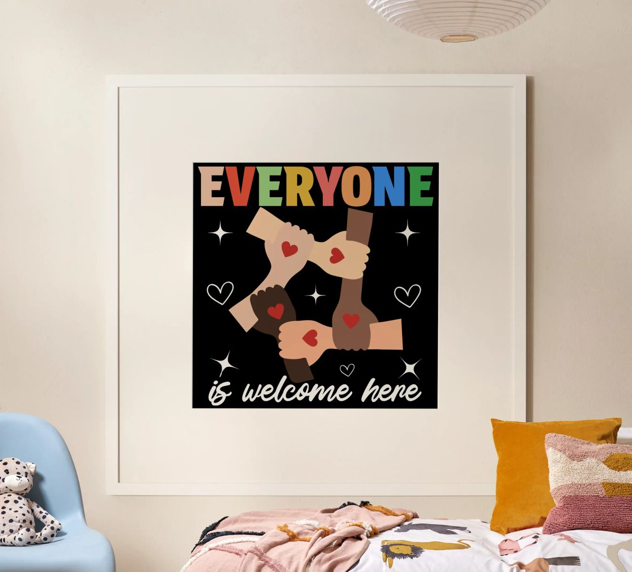 Tout le monde est le bienvenu ici V8 poster de heatherloulin