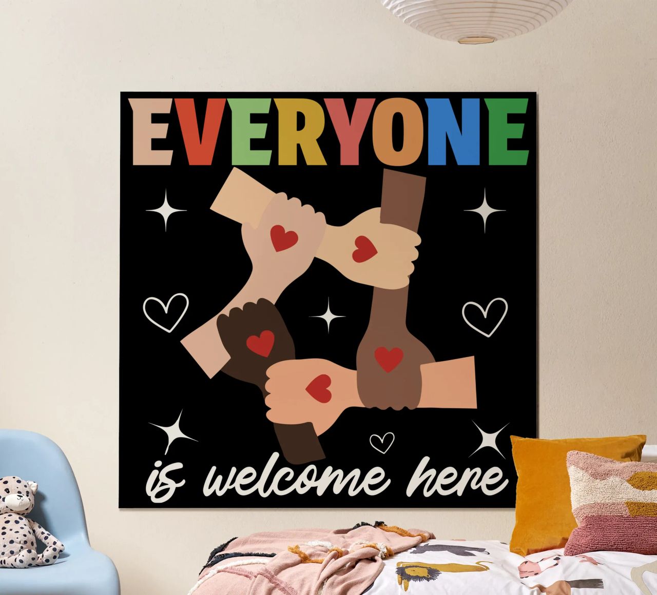 Tout le monde est le bienvenu ici V8 poster de heatherloulin