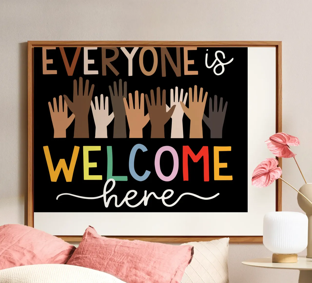 Jeder ist hier willkommen V5 Alu-Dibond von heatherloulin