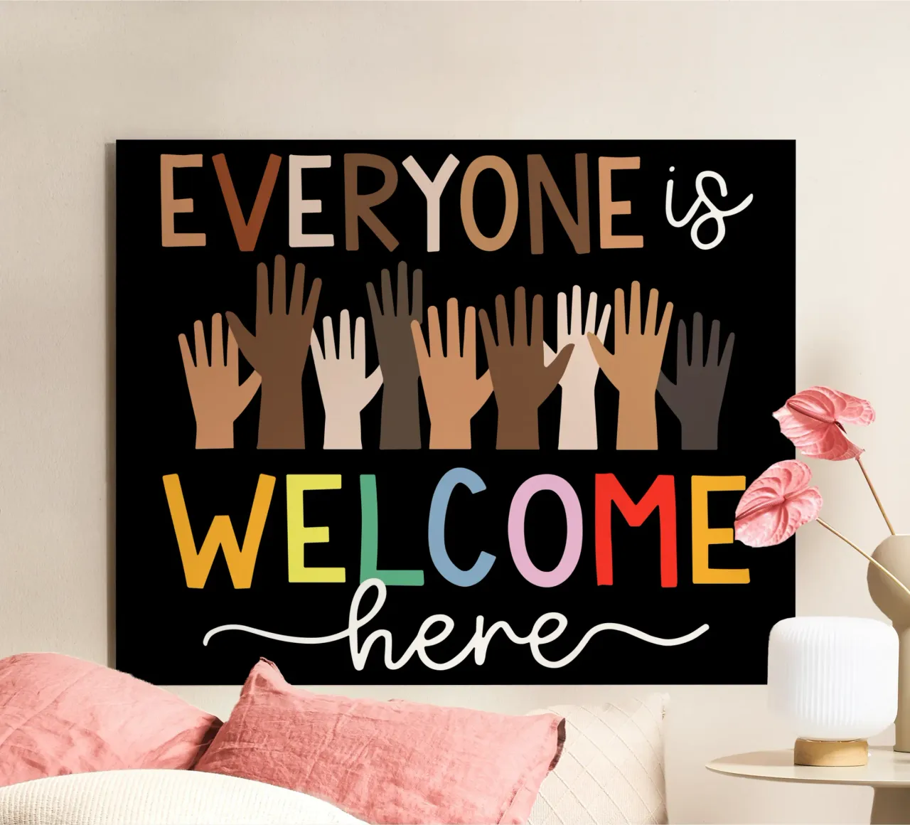 Jeder ist hier willkommen V5 Alu-Dibond von heatherloulin