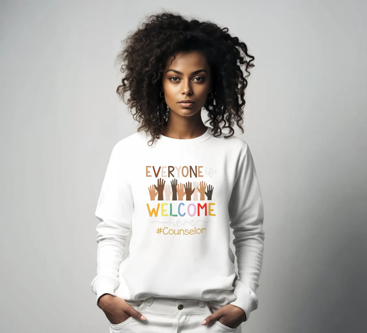 Tout le monde est le bienvenu ici V6 sweat de heatherloulin