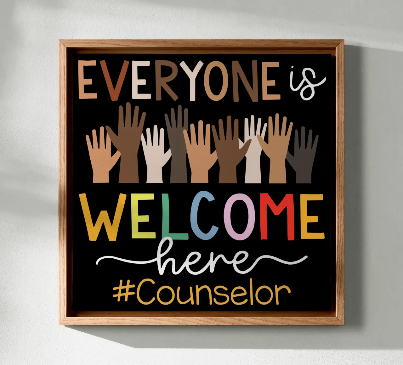Everyone Is Welcome Here V6 canvas by heatherloulin