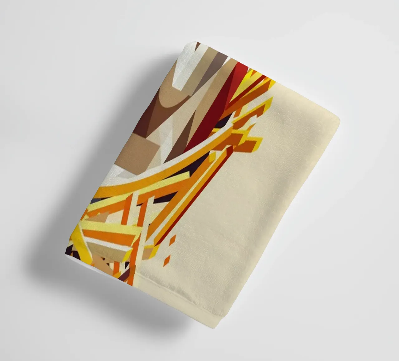 Chicken in a nest - Geometric Easter motif towel by namosh
