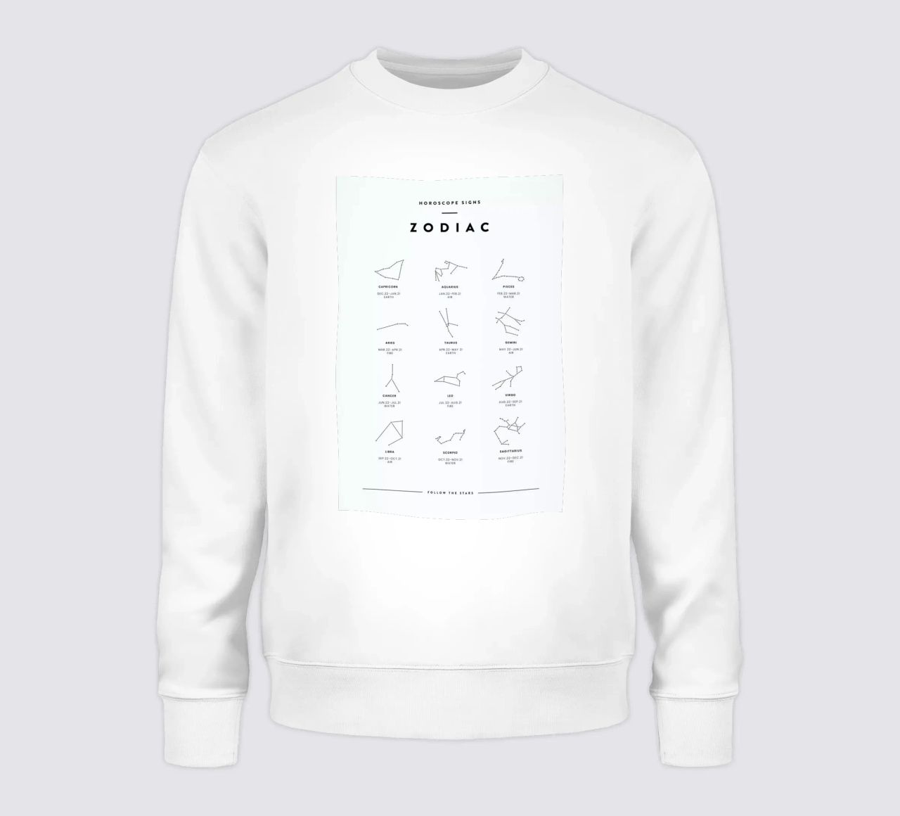 Zodiac chart felpa da daylight design studio
