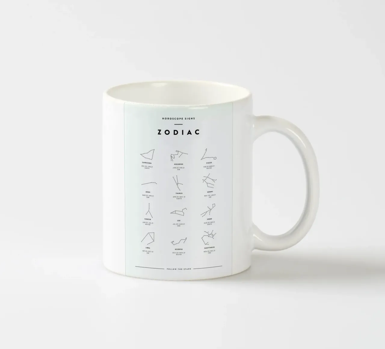 Zodiac chart tazza in ceramica da daylight design studio