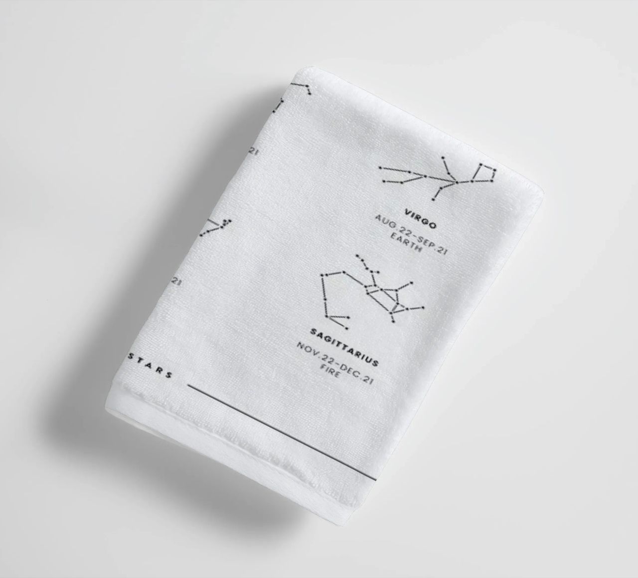 Zodiac chart asciugamano da bagno da daylight design studio