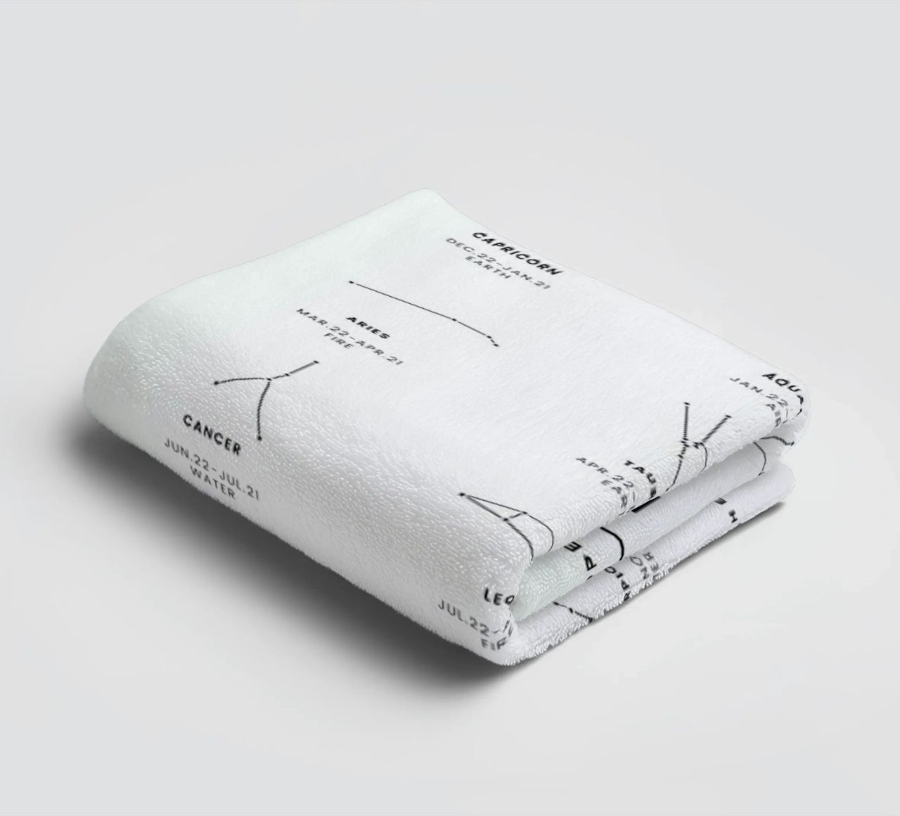 Zodiac chart asciugamano da bagno da daylight design studio