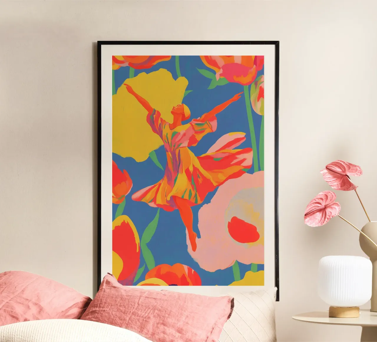 Gioia femminile di primavera poster da Carinaprint