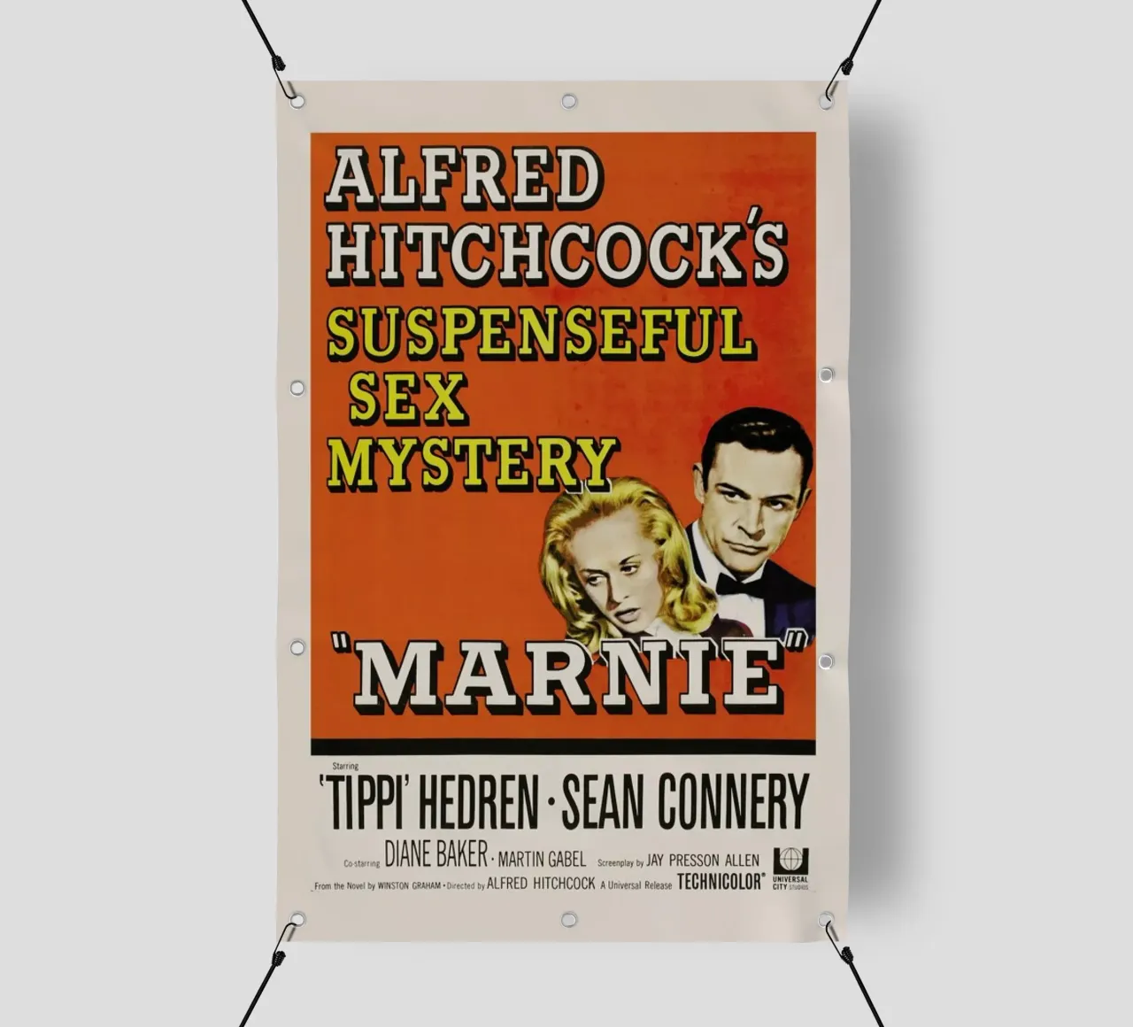 ‘Marnie’ Retro Movie Poster telo in pvc da Gallery Print and Art Limited