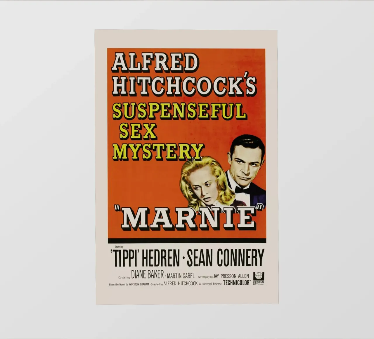 ‘Marnie’ Retro Movie Poster telo in pvc da Gallery Print and Art Limited