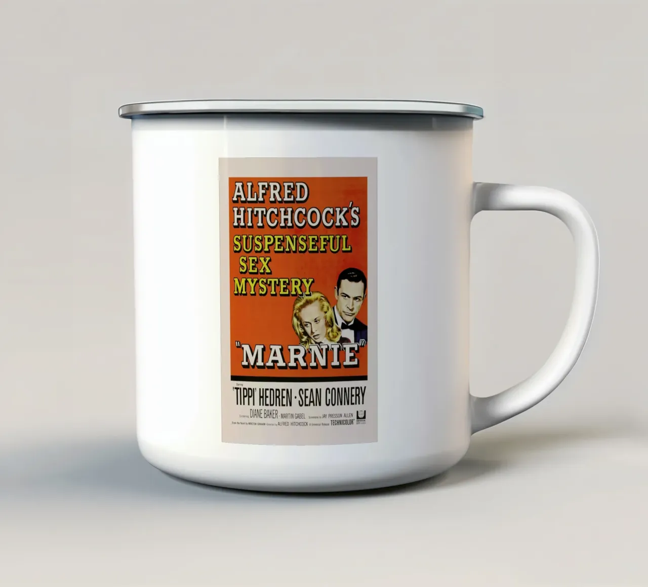 ‘Marnie’ Retro Movie Poster tazza in smalto da Gallery Print and Art Limited