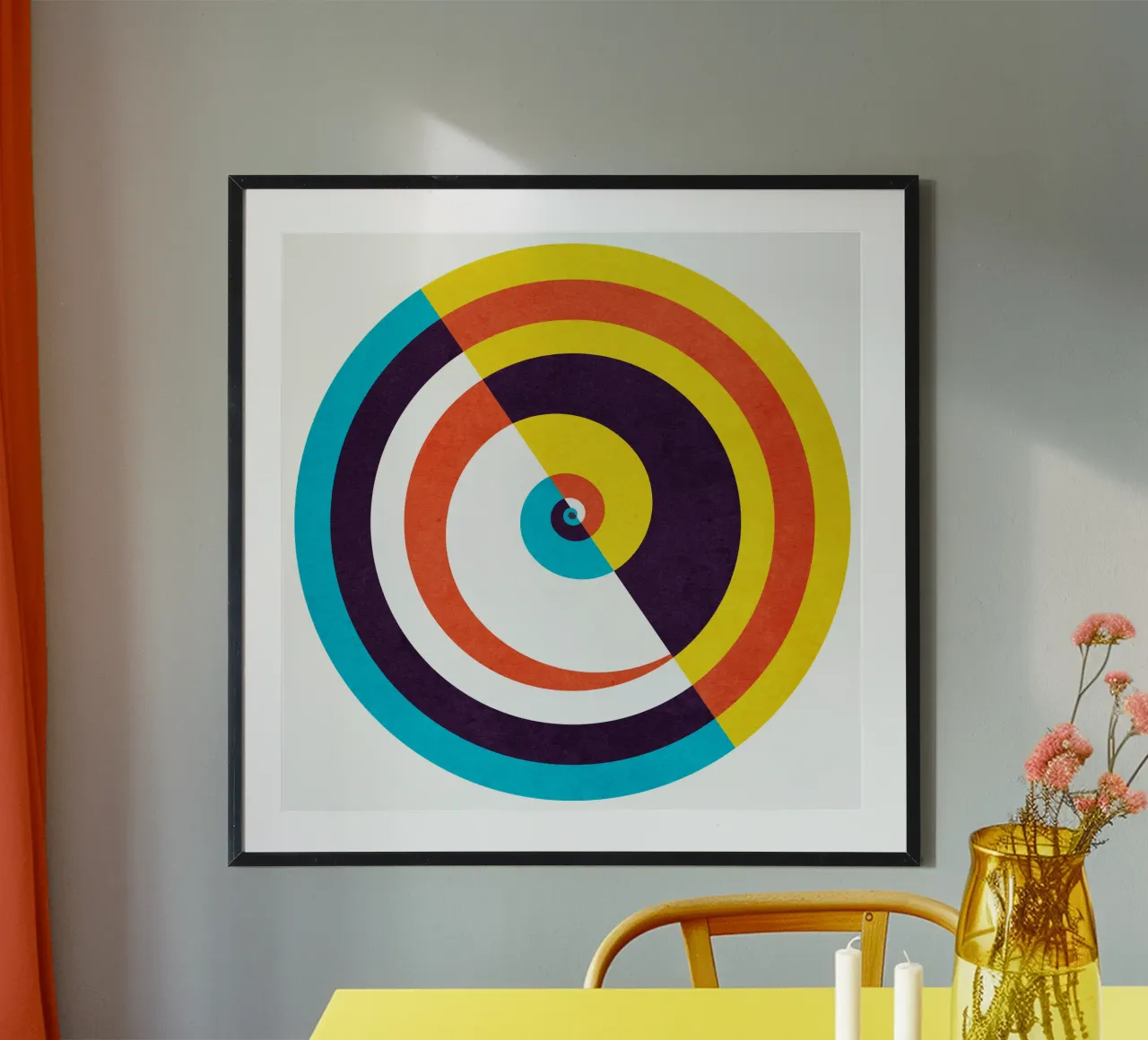 Percorso aperto poster con telaio in legno da lovely lines