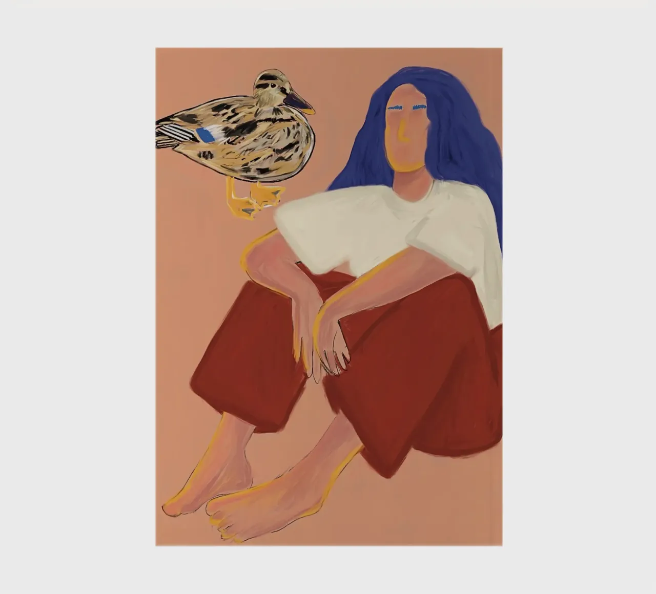 The woman and female duck notebook by tainah negreiros