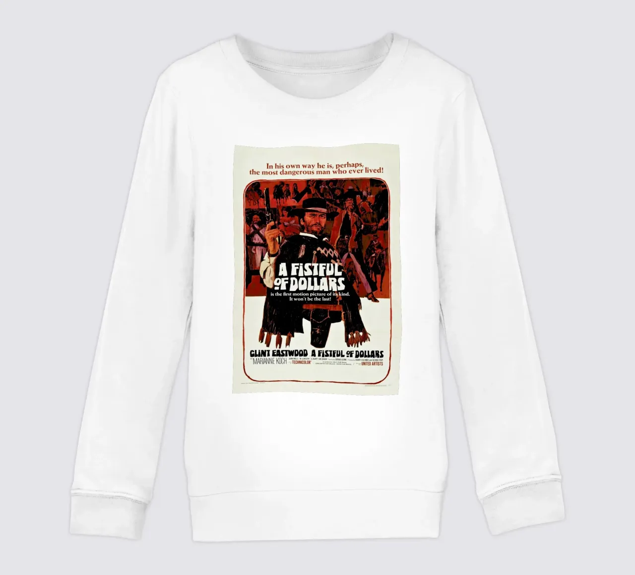 ‘A Fistful of Dollars’ Retro Movie Poster felpa bambino da Gallery Print and Art Limited