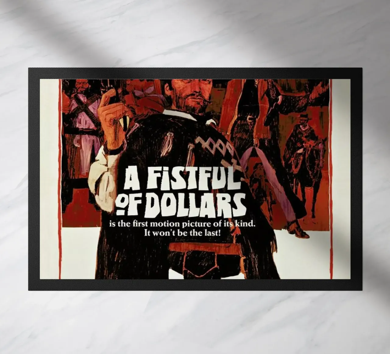 ‘A Fistful of Dollars’ Retro Movie Poster zerbino da Gallery Print and Art Limited