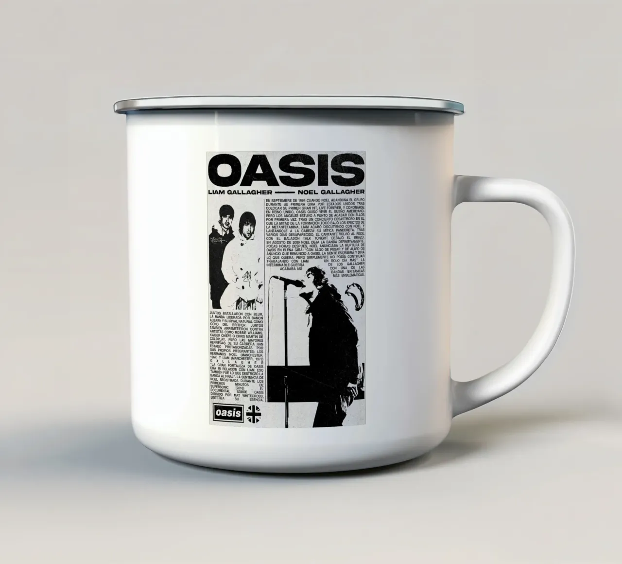 Oasis Band tazza in smalto da avissta