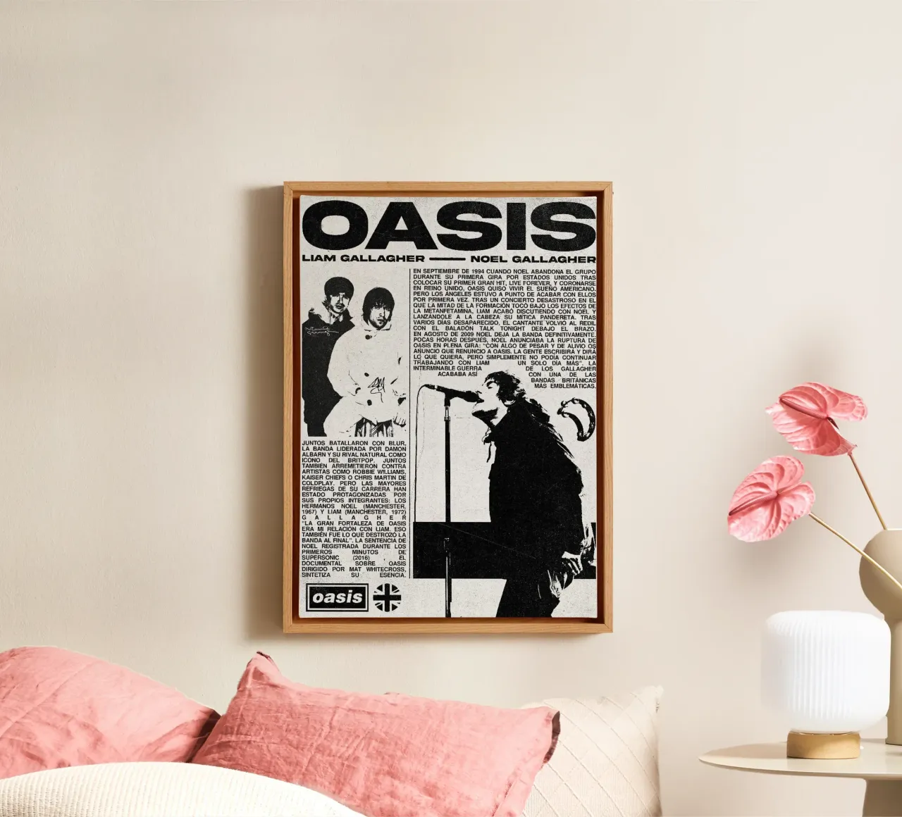 Oasis Band tela con Cornice a cassetta da avissta