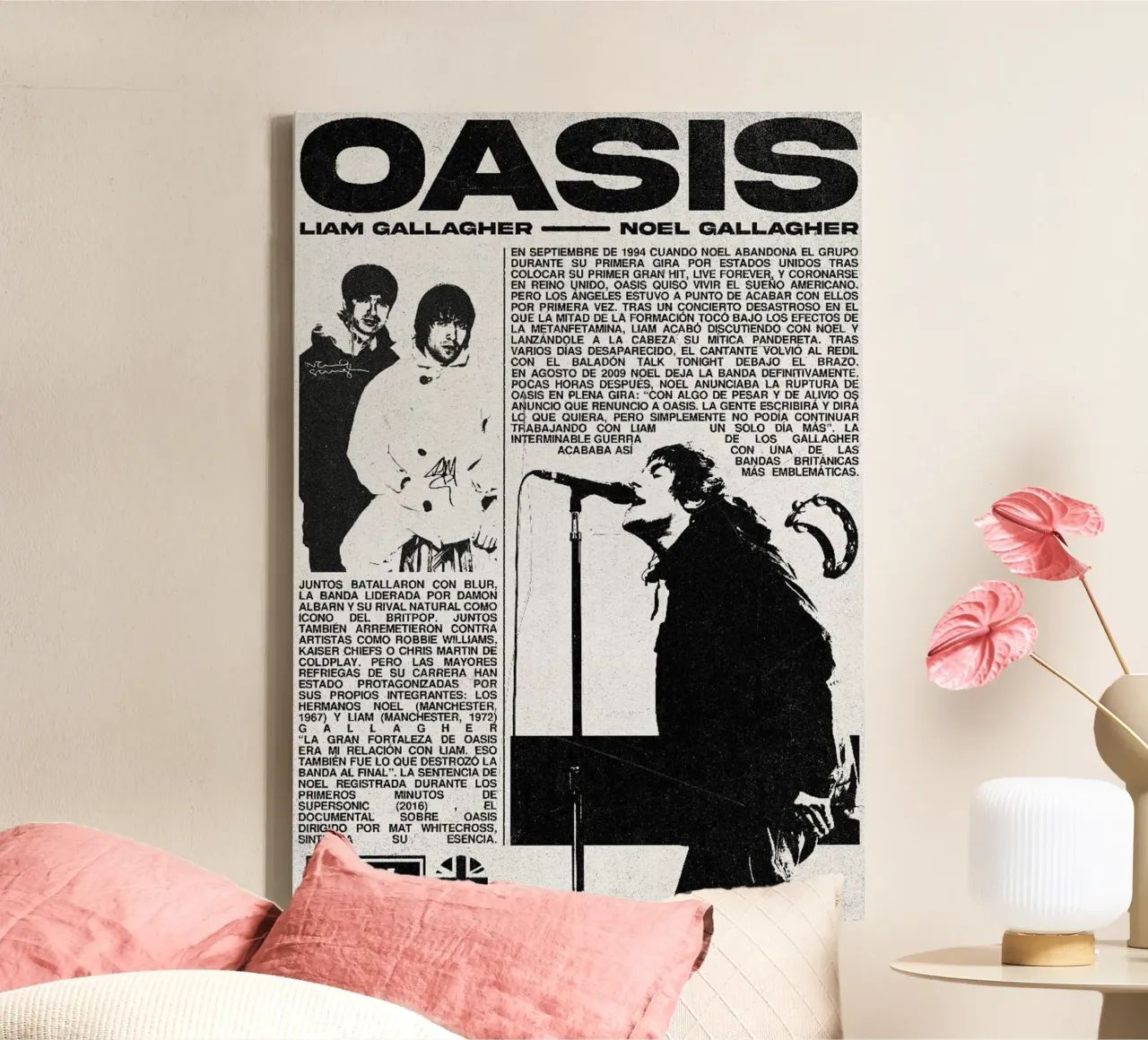 Oasis Band tela con Cornice a cassetta da avissta