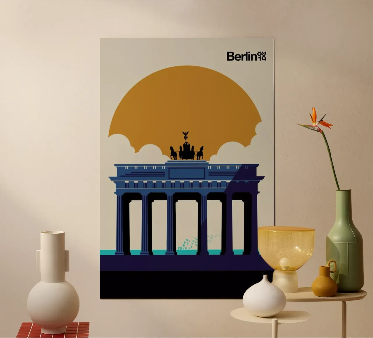 Fin Berlin Jubilee 89 19 poster con telaio in alluminio da Bo Lundberg
