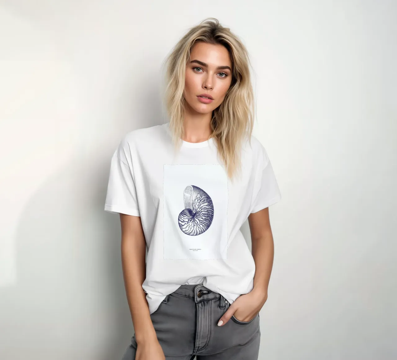 Nautilus Shell II t-shirt by Flora & Fauna