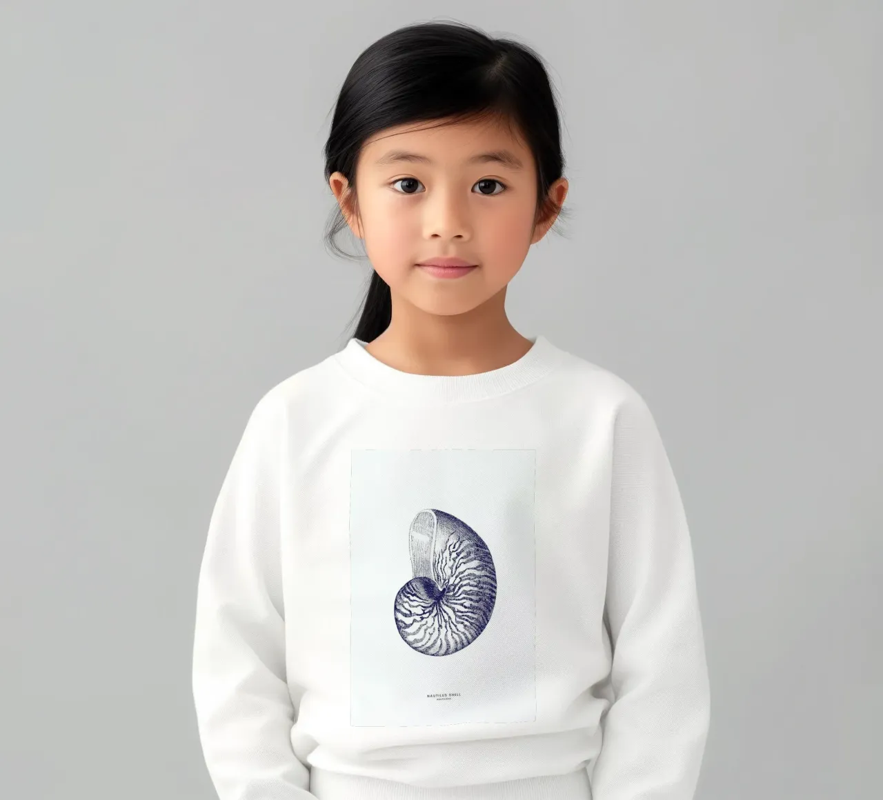 Nautilus Shell II kids sweatshirt by Flora & Fauna